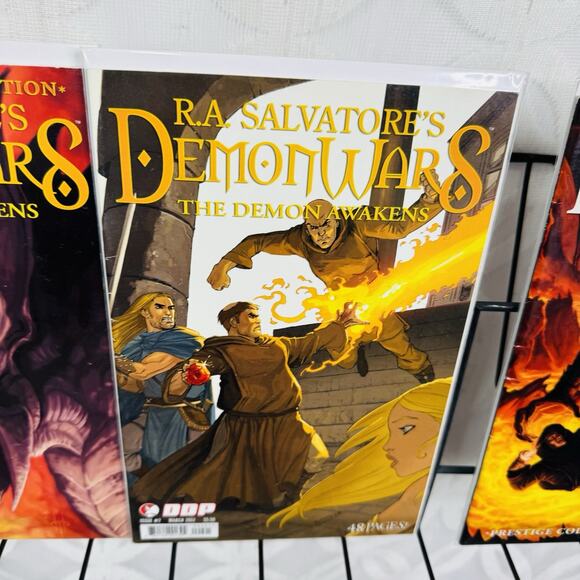RA Salvatore's Demon Wars The Demon Awakens 1-3 Lot DDP 1st Print 2007 Prestige - Picture 3 of 4